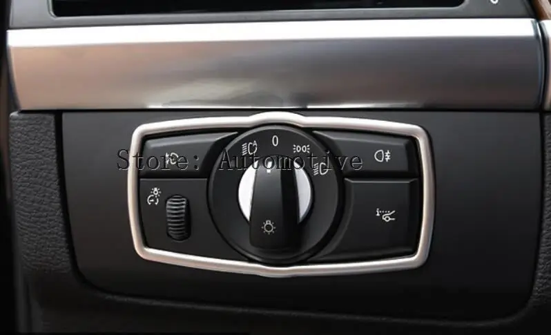 

Stainless Inner Head Light Switch Button Cover Trim For BMW X6 E71 2009-2014 1pcs