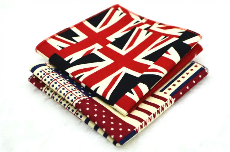 

Hankerchief Scarves Vintage Linen Hankies Men's Strip Star Map Design Pocket Square Handkerchiefs 22*22cm