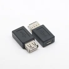 Черный USB 2,0 Тип A Женский к Micro USB B Женский адаптер переходник usb 2,0 к Micro usb разъем