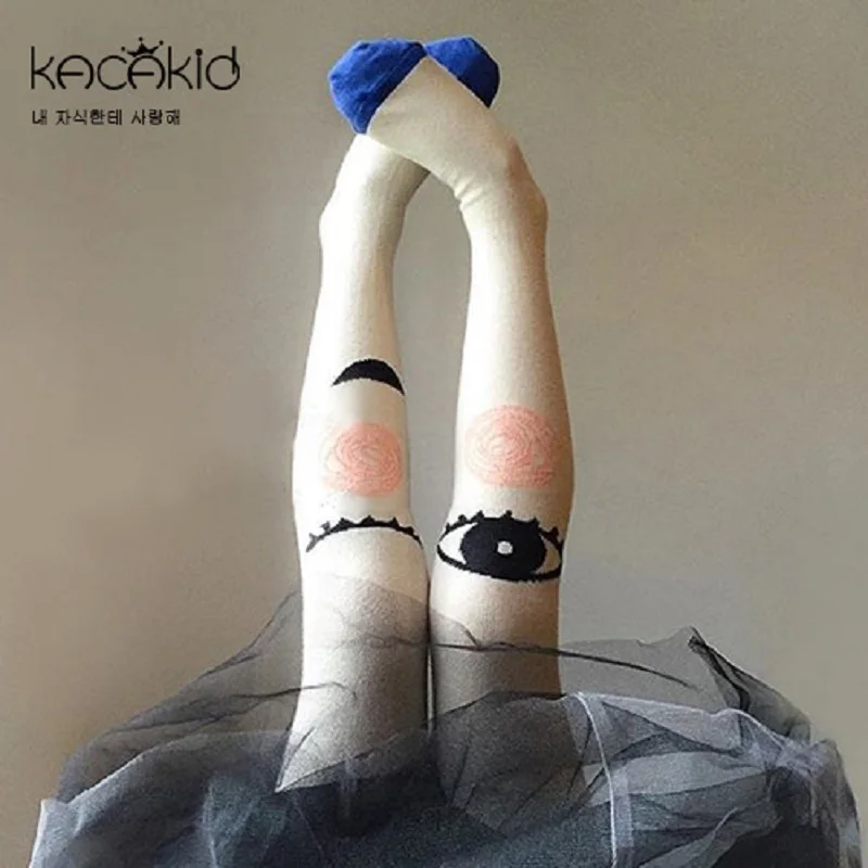 

Kacakid new fashion children's Tights baby girls sweet tights with big eyes pantyhose kids cotton Tight