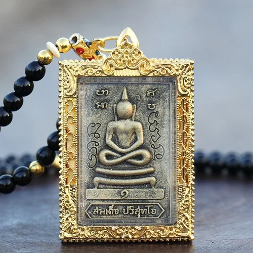 

Thailand Buddha Golden buddha pendant necklace for women men