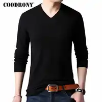 COODRONY Cashmere Sweater Men Clothes 2018 Autumn Winter Thick Warm 100% Merino Wool Sweaters Plus Size V-Neck Pullover Men 8307