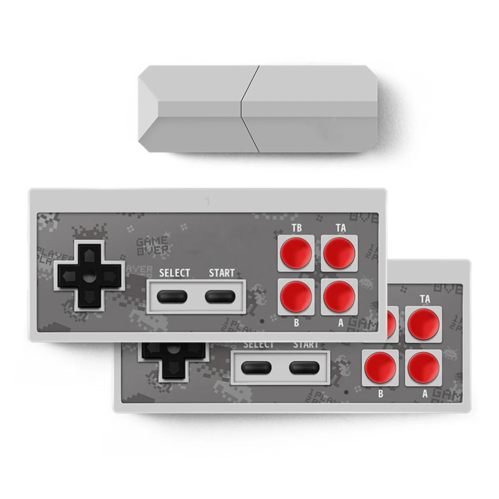 

Video TV Game Console 8 Bit Built-in 600 Classic Retro Games Mini Wireless Portable Controller Dual Handheld Gamepad AV Output