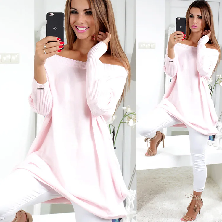 Skup 2018 kobiet wiosenne i jesienne sukienki Sexy Party elegancka moda głęboki dekolt sukienka średniej długości, z długim rękawem nowe kobiece różowe sukienki Vestidos