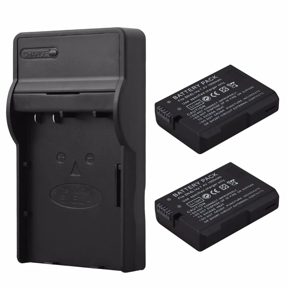 7 4 V 1500mAh EN-EL14 EN EL14a цифровая камера декодированная батарея с зарядным устройством
