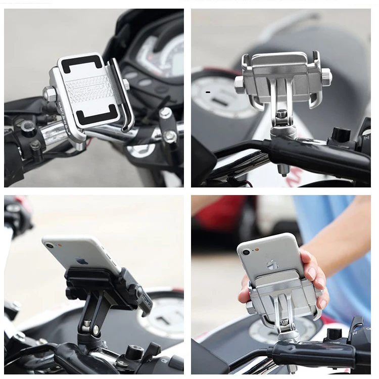 BuzzLee мотоцикл велосипед из металла горный велосипед алюминиевого сплава держатель телефона для iphone 6 7 8X360 градусов вращения держатель телефона