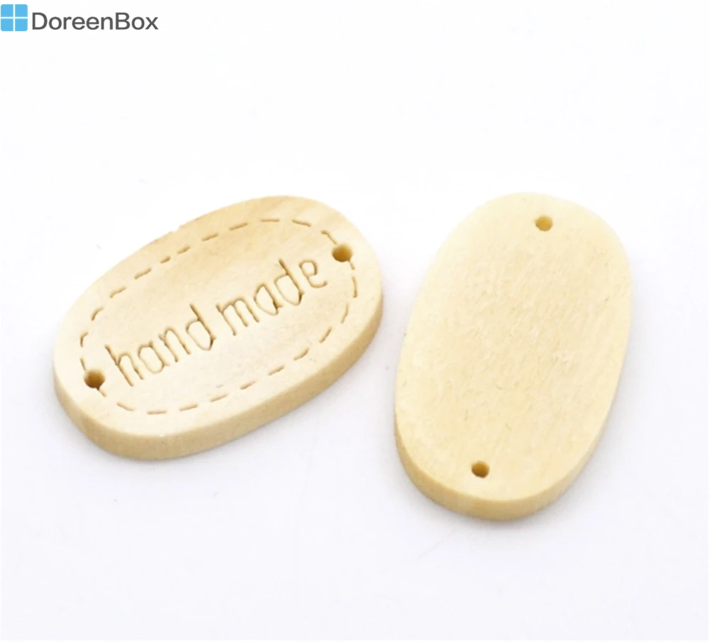 Doreen Box симпатичный 100 шт. &quotручной&quot овальный деревянный ювелирный соединитель