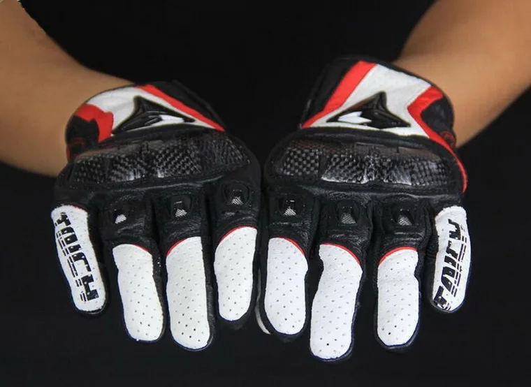 

New Motorcycle Gloves RS Taichi RST390 Mens Perforated Leather Mesh Racing Motocross Motorbike Glove Black Red White SIZE M L XL