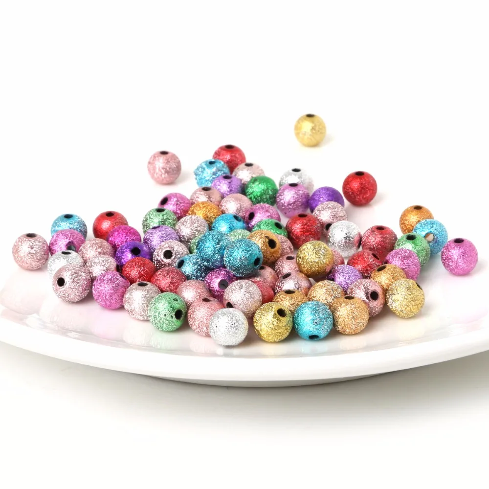 Круглые бусины шарики из акрила и пластика 6/8/10/12 мм|beads charms|spacer beadsround ball |