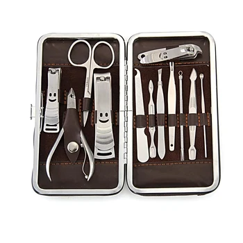 

12 In 1 Portable Manicure Set Professional Nail Clipper Finger Plier Grooming Kit Pedicure Scissors Knife Nails Art Care Tool