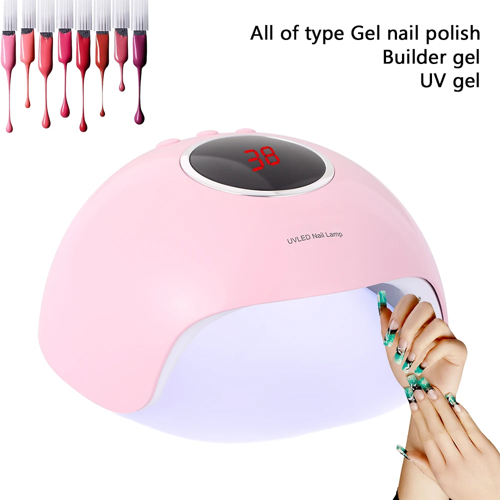 36W LED Lamp for Nail with LCD UV Lamp for Gel Nails Polish Nail Dryer for Manicure Sun Light 30s/60s/90s USB Connector