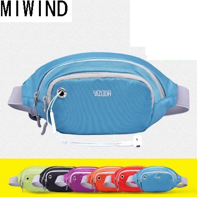 Miwind поясная для Для женщин Водонепроницаемый Fanny Pack Пояс Сумки нейлон путешествия деньги телефон сумка txl1198