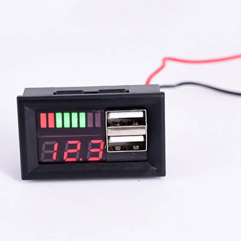 Светодиодный цифровой вольтметр USB 5 в 2 А выход Мини Многофункциональный