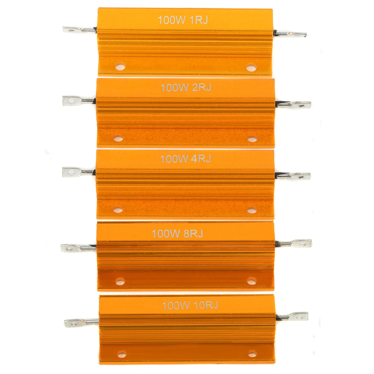 1pc 1R-10R Power Resistor 100W Aluminum Shell Case Wirewound Resistors 1R/2R/4R/8R/10R Resistors