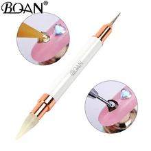 BQAN 1 шт. двухконцевая расческа ручка гвоздики со стразами палочка воск карандаш кристалл ручка для бисера инструмент для дизайна ногтей