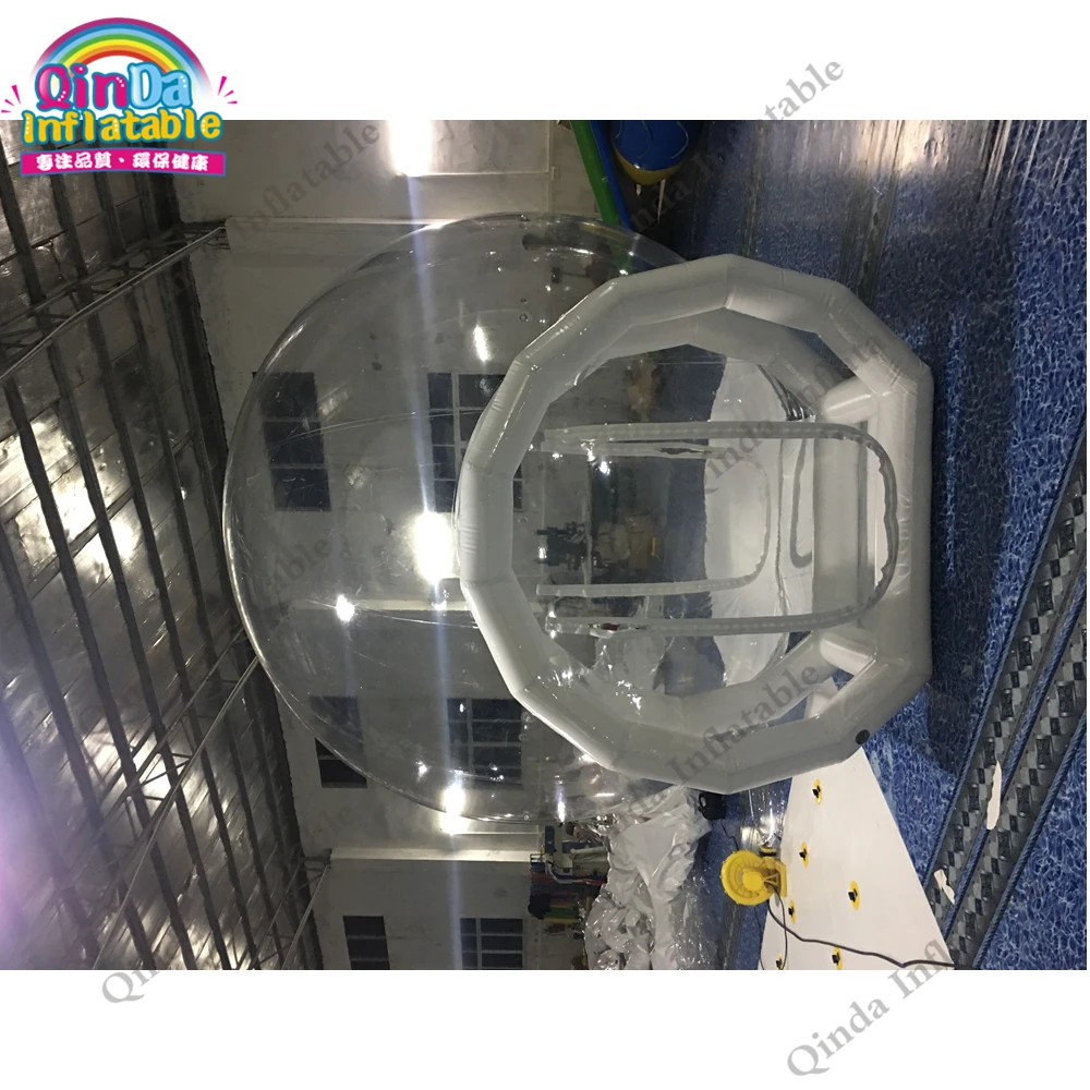 4m Diameter+2m Entrance Inflatable Lawn Dome Camping Tents Outdoor Single Tunnel Inflatable Bubble Tent 4
