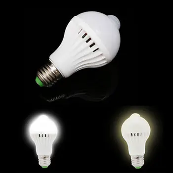 

5W E27 LED Bubble Bulb Infrared Sensor Light 85-265V Water Drop Bright