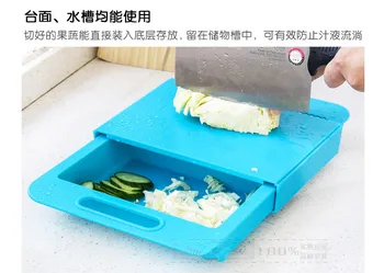 

Free Ship Multi-function Creative 3 in 1 Drawer Plastic Fruits And Vegetables Kitchen Tools Cutting Board Chopping Block Board