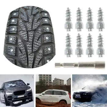 

100PCS 12mm Stud Screw Car Tires Studs Screw Snow Spikes Wheel Tyres ATV Anti-Slip Screw Stud Car Motorcycle Tires