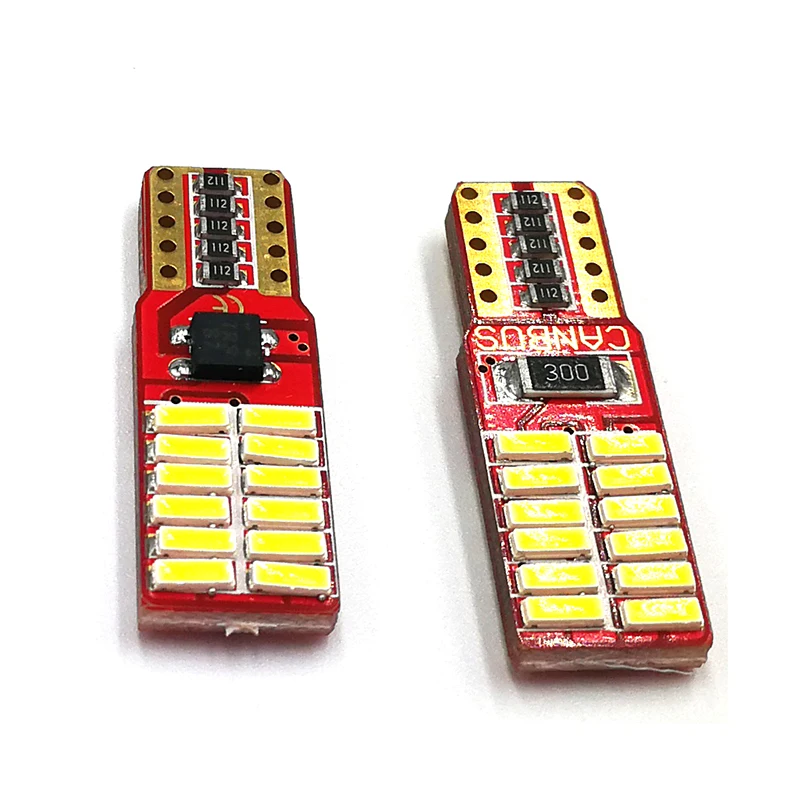 T10 bulb led 194 T10 led canbus t10 24SMD 4014 car LED signal light canbus error free led parking car styling Fog lamp3