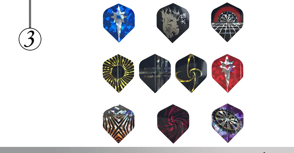 Easytoday 30Pcssets Professional Accessories Darts Flights Set Ten Colors High Quality Plastic Dart Wing Cool Darts Accessories (3)