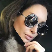 Женские солнцезащитные очки со стразами, женские брендовые Винтажные Солнцезащитные очки, женские круглые очки, ретро очки Oculos de sol Feminino Gafas