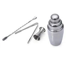 Нержавеющая сталь 4 шт./компл. 350 мл барный винный делая меры высокого качества набор для коктейлей ложка-мешалка измеритель льда Tong