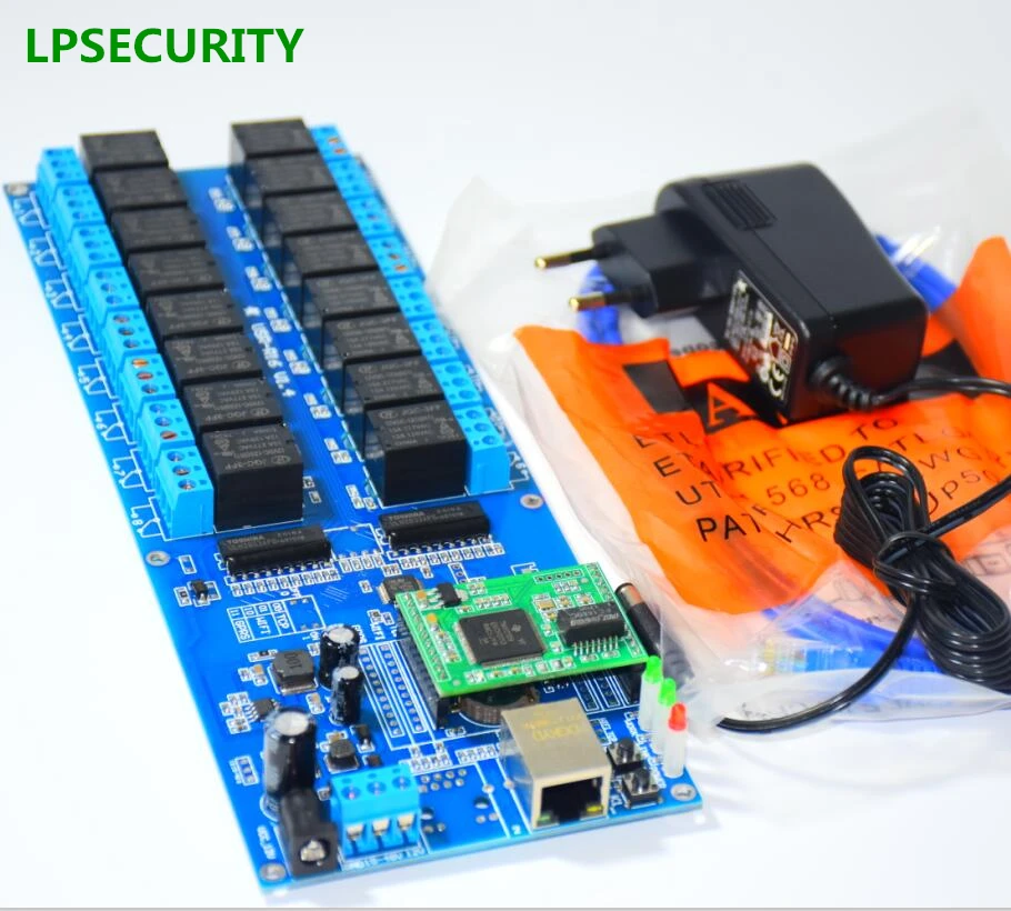 

LPSECURITY Timer function USR-R16-T Remote Control 16 Relay Switch 16 channel Controller , TCP/IP LAN Interface 16 Relay Board