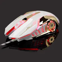 T02 Проводная светящаяся USB геймер игровой мыши Компьютерная мышь для ПК, Мышь ноутбука, настольного компьютера геймера 1200/1600/2400/3200 Точек на дюйм