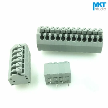 

100Pcs 12P A-Type 3.50mm Pitch Spring Clamp PCB Screwless Terminal Block