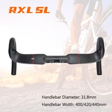 Углеродистая рукоятка для дорожного велосипеда 31,8 мм RXL SL обмотка руля 400/420/440 мм откидной руль UD матовый руль велосипеда