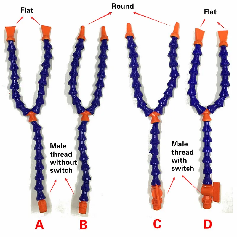 Плоские круглые сопла гибкий масляный охлаждающей жидкости шланг с ЧПУ охлаждающая труба токарного станка металла охлаждающий шланг токарный станок для охлаждения 1/4 3/8 1/2 дюйма нить