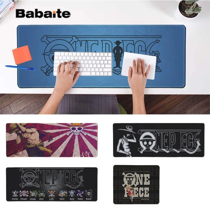 

Babaite My Favorite Anime One Piece logo Locking Edge Mouse Pad Game Free Shipping Large Mouse Pad Keyboards Mat