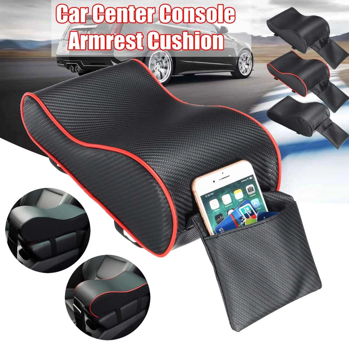 

PU Leather Universal Car Armrest Pad Universal Auto Armrests Car Center Console Arm Rest Seat Box Pad Vehicle Protective Car