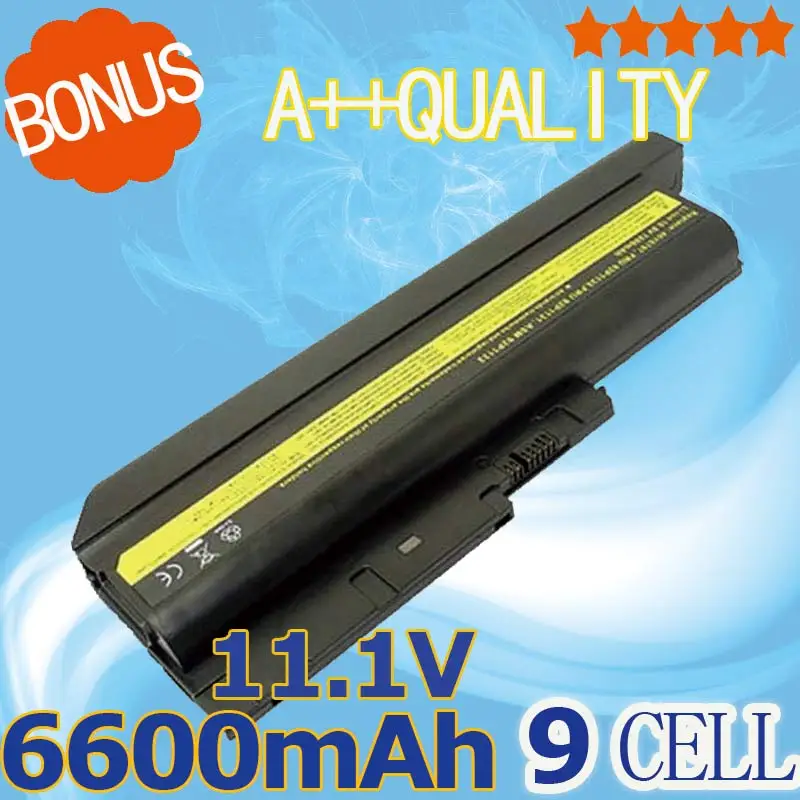 Аккумулятор для ноутбука 6600 мАч 9 ячеек IBM Lenovo ThinkPad R60 R60e R61 R61i R61e T60 T60P T61 T61P Z60M Z61e Z61p