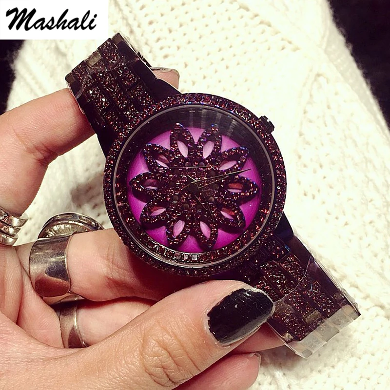 Mashali Brand Women Quartz font b Watch b font Stainless Steel font b Watches b font