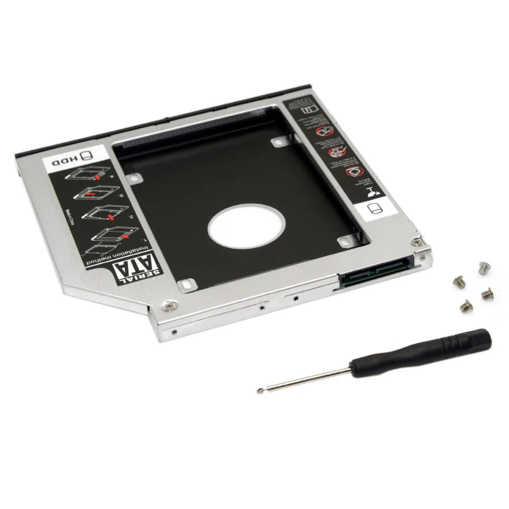 Xiwai SATA 22pin HDD HD жесткий диск Caddy чехол для 12 7 мм универсального ноутбука CD / DVD ROM Optical
