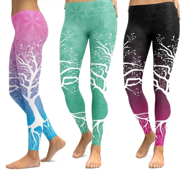 Fashion 3d Print Leggings for Women Design Women Colorful Branches