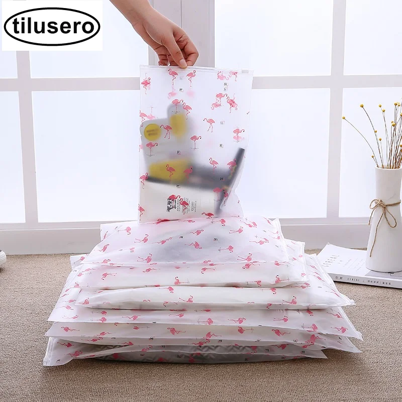 

Multiple sizes Flamingo Cosmetic Bag Travel Zipper Make Up Case Organizer Storage Makeup Pouch Toiletry Beauty Wash Kit Box H091