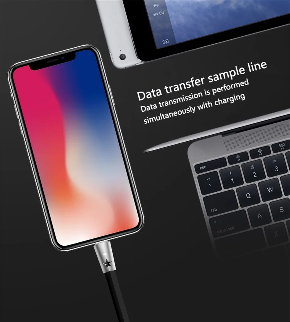 !ACCEZZ USB Charger Cable Fast Charging For iPhone X 10 8 7 6 5 Plus For iPad Mini IOS 9 10 11 Phone Lighting Charge Cables 1 (5)