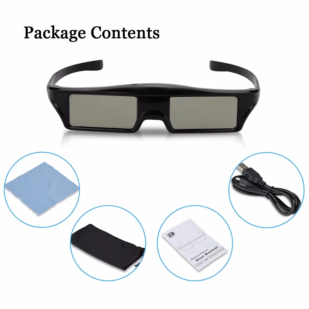 1pcs/lots 3D RF Bluetooth Active Glasses for Epson ELPGS03 Home Cinema Projector