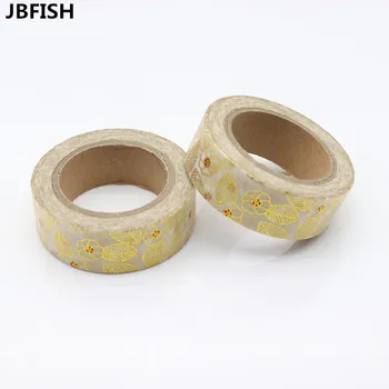 

JBFISH Green Leaves Fresh Flowers Decorative Tape Washi Tape Diy Scrapbooking School Office Supply Stationery Tape 2005