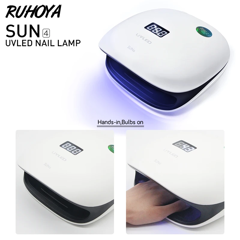 

Ruhoya 48W Gel Nail Machine Dry Nails Invisible Auto-sensing Infrared Induction Curing Light Nail Art Machine Tools 110V - 240V