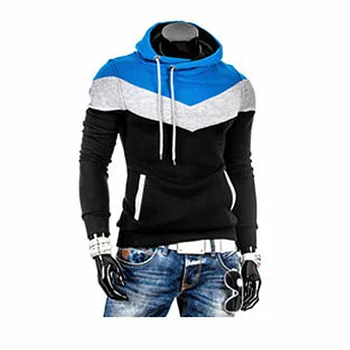 

2019 Sell like hot cakes Patchwork Men Hoodie Sweatshirt Slim Warm Coat Pullover Hooded Outwear Hoodies & Sweatshirts