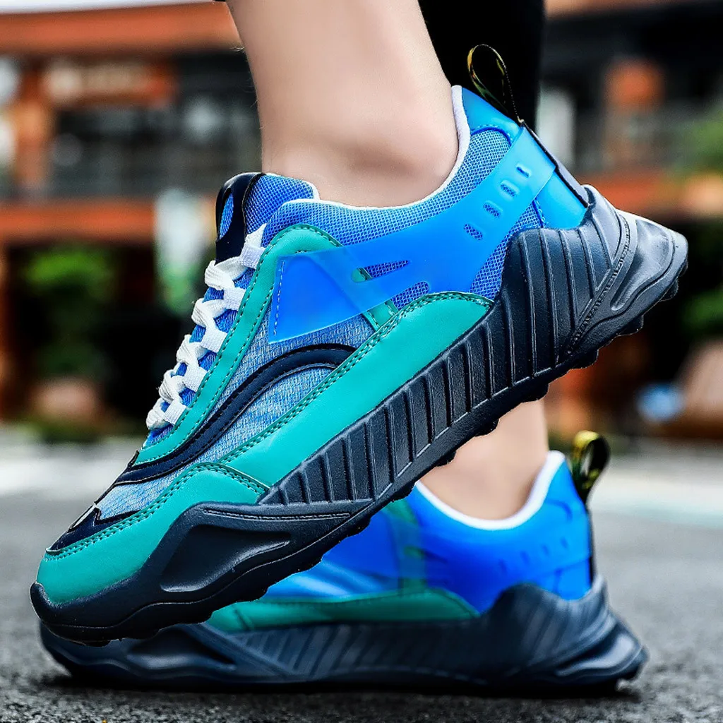 

YOUYEDIAN Stylish Designer Casual Shoes Men blue Sneakers Leisure Shoes Are Breathable In Summer Walk Casual Shoes Male #523G40