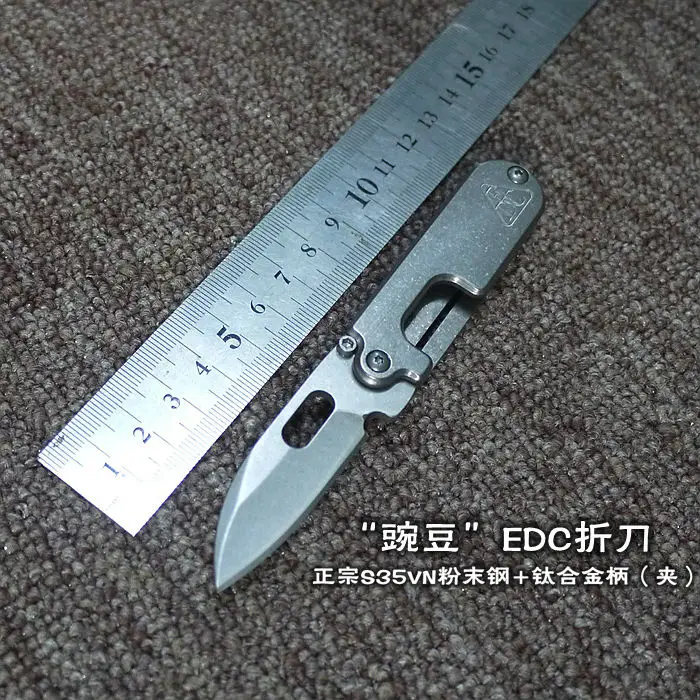 

1PCS Tc4 titanium alloy handle Folding Knife Pocket tool Survival Outdoor Camping EDC Tool
