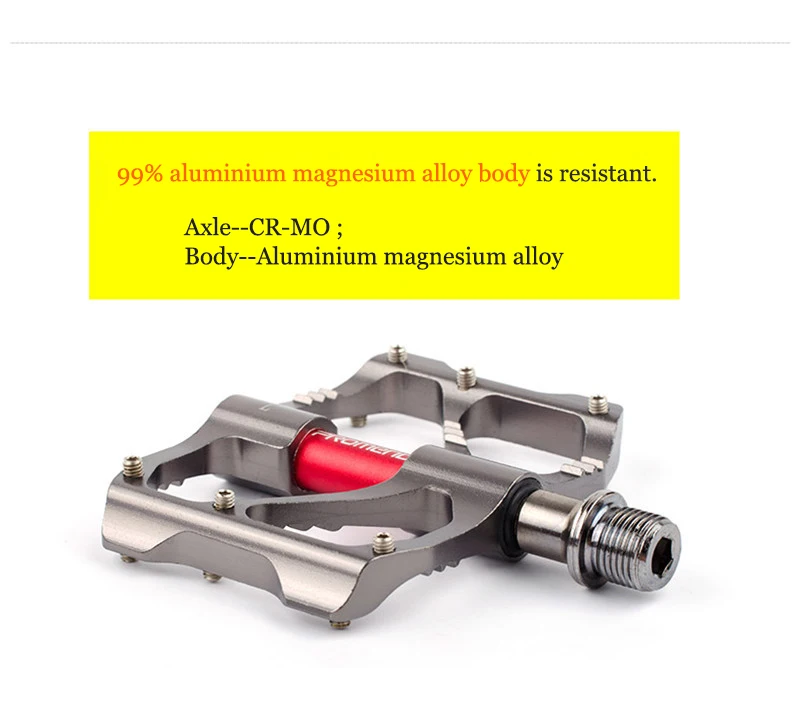 9 bestgia 245g Cr-Mo Axle Ultra-light Pedals for Bicycle CNC Magnesium Alloy Mountain Bike Pedals Road MTB 6 Bearings Alloy Body Black pedal de bicicleta