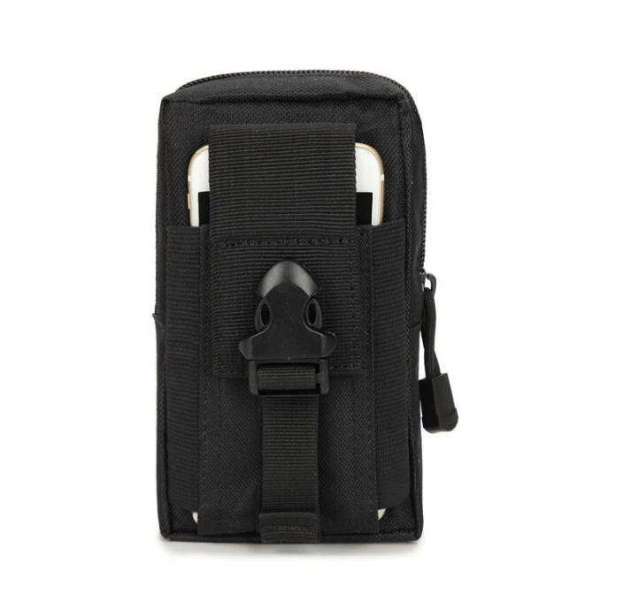 Queshark мини сумки для кемпинга, горячие водонепроницаемые 800D нейлоновые военные тактические сумки Molle, поясная сумка для 5,5 дюймового мобильного телефона - Цвет: Black Color