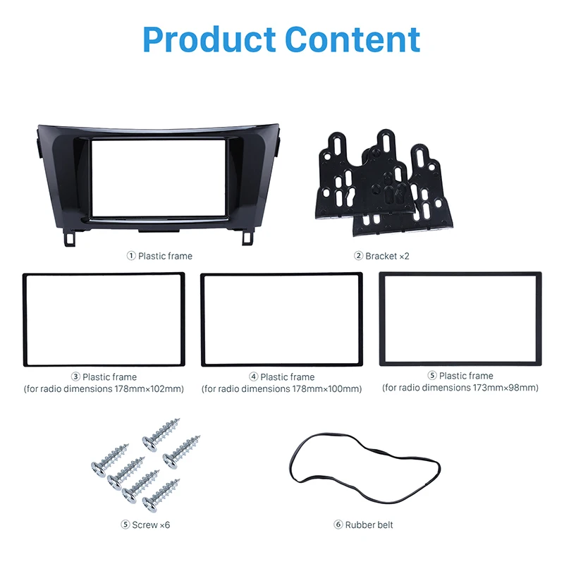 Seicane 2 Din стерео панель рамка отделка ободок автомобиля радио фасции Dash монтажный комплект для Nissan X-Trail Qashqai UV черный