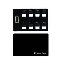 Nano Card and pin holder, Holds 8 pcs Nano Cards and lphone pin